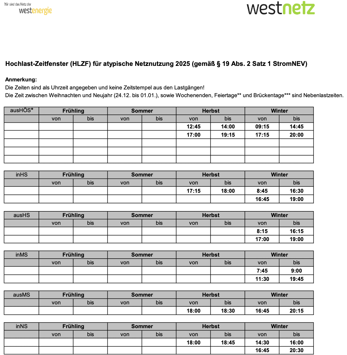 Atypische Netznutzung: Individuelles Netzentgelt nach §19 StromNEV