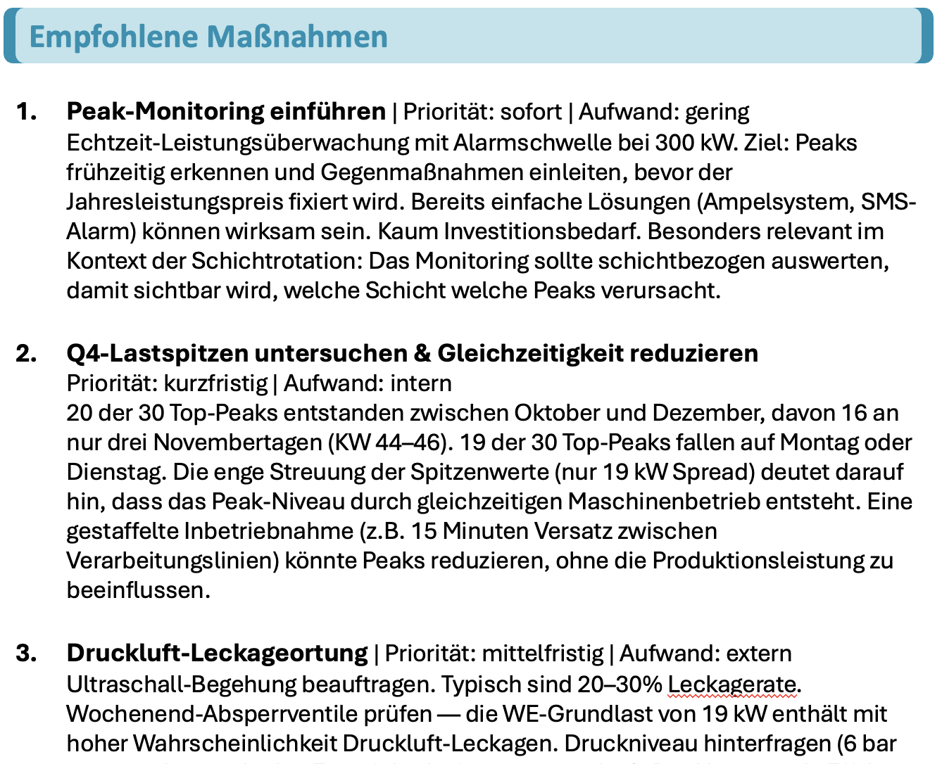 Maßnahmen-Matrix